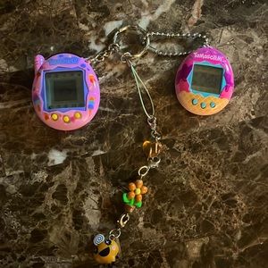 RARE Gen 1 and Gen 2 Tamagotchis with Tamagotchi charm